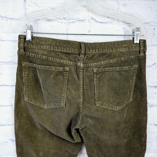 J. Crew Size 31 Olive Green Corduroy Toothpick Ankle Pants #03904 Stretch Womens - Picture 5 of 12