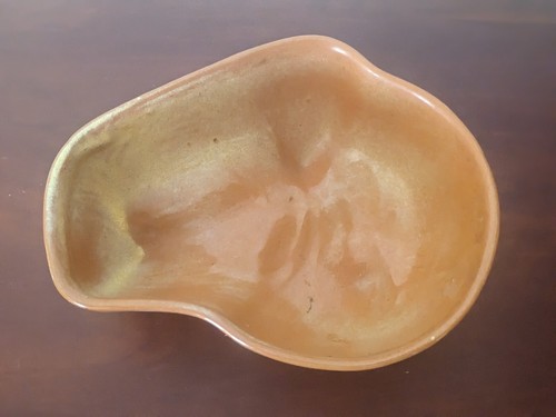 FRANKOMA Pottery  4N Lazy Bones Bowl   Plainsman Gold  7” - Imagen 1 de 5