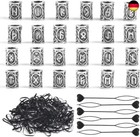 24 Stück Haar Bart Perlen Flechten Perlen Dreadlocks Perlen Wikinger Rune Bart
