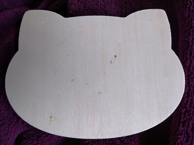 HOLZ Uni KATZENGESICHT / KOPFFÖRMIGE SPARDOSE 15x 11x6 cm Basteln usw 