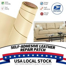 Beige Leather Repair Tape Self-Adhesive Patch for Furniture Sofa Table Chair US