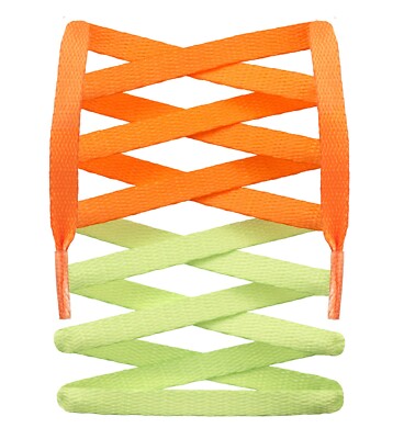 LitLaces - Flat Half Printed Two Tone Replacement Shoelaces for Union Jordan 1