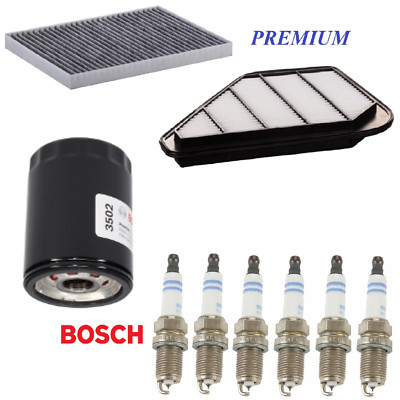Tune Up Kit Air Cabin Oil Filters Spark Plugs For GMC ACADIA V6; 3.6L 2011-2016