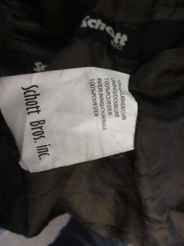 VINTAGE SCHOTT LEATHER TRENCH COAT BLAZER JACKET SIZE L - Picture 21 of 21