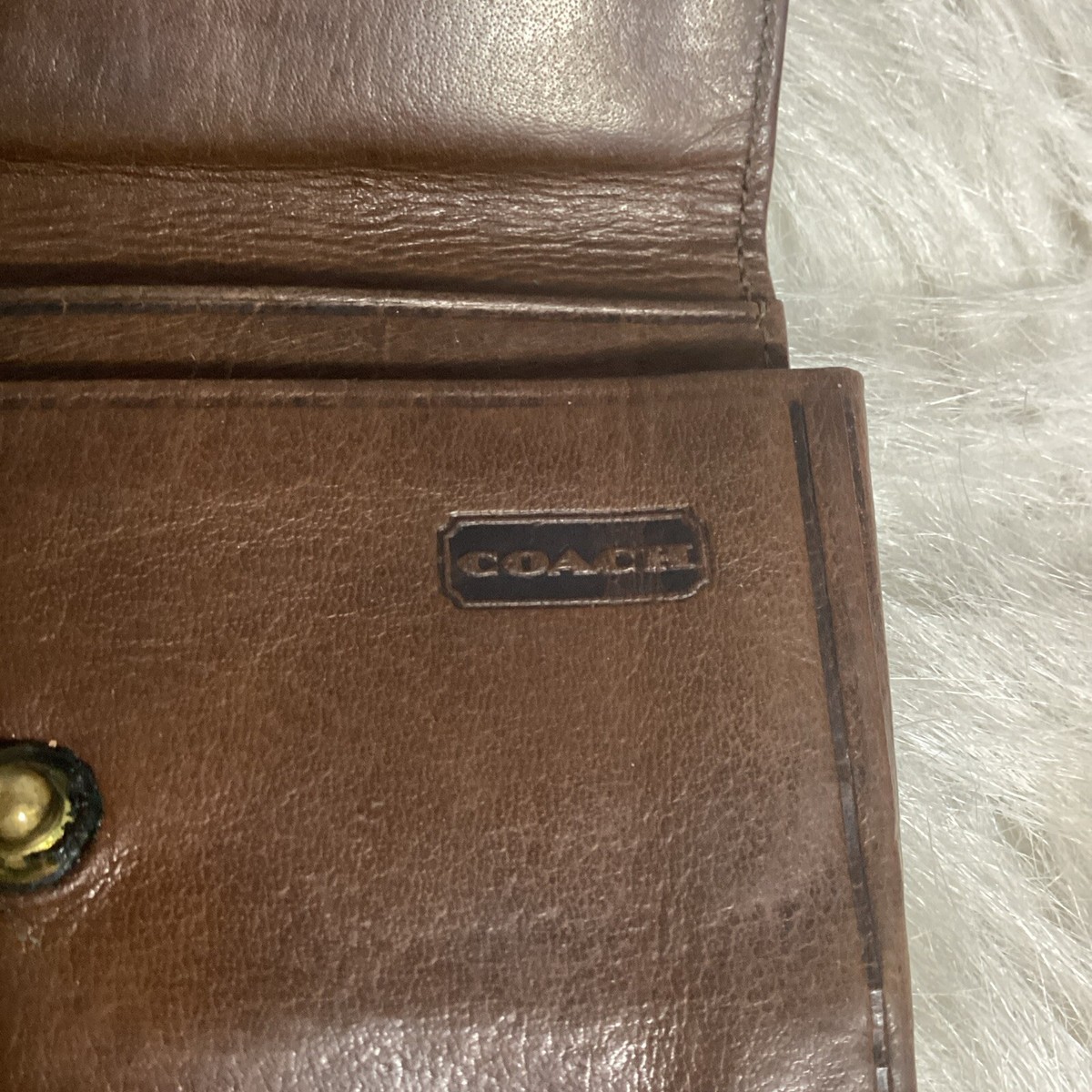 Super Rare Vintage Unisex Coach Brown Water Buffalo Leather W