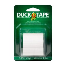 Duck 1.88 in. W X 5 yd L White Solid Duct Tape Indoor/Outdoor Use Easily Tears