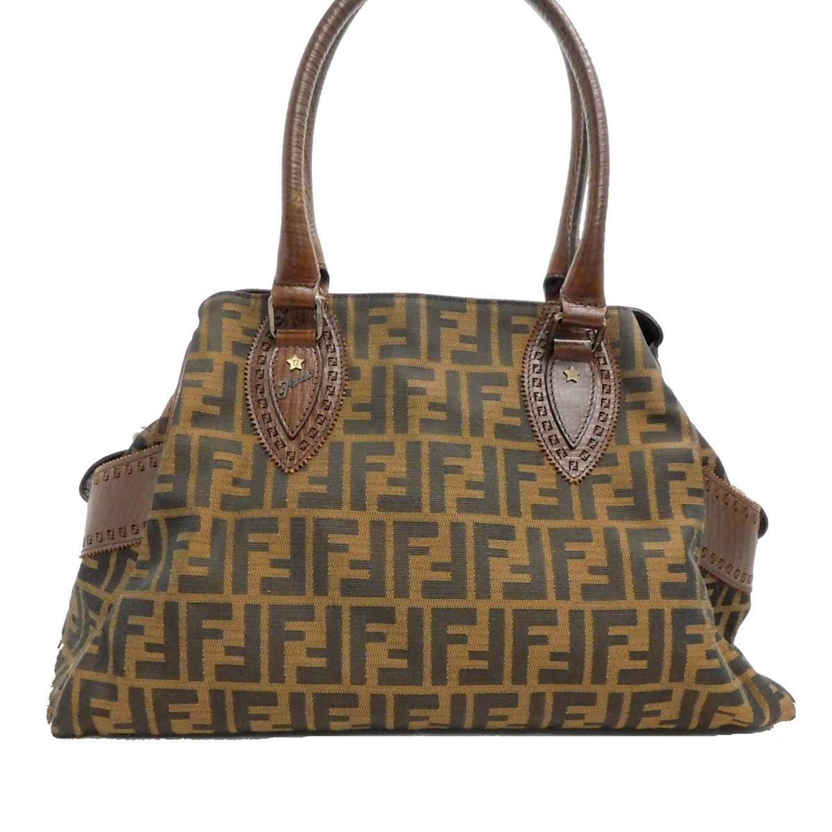 FENDI Zucca Brown Handbag Shoulder Bag #37 Rise-on | eBay