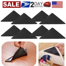 8× Reusable Rug Carpet Mats Grippers Anti Slip Stopper Washable Grips Corner Pad