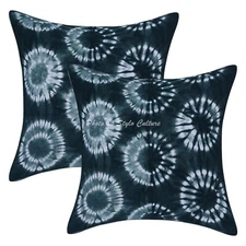 Shibori Cushion Cover Tie Dye Modern Throw Pillow Case Hippie Gypsy Home Decor