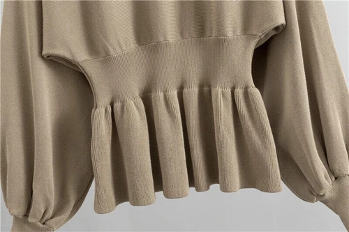 Conjuntos de 2 suéteres de punto con volantes de dos piezas para mujer Prendas para el torso Cintura alta Faldas - Imagen 18 de 28