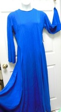 Praisewear Liturgical Royal Long Bell Sleeve dress zipperback Praise dress