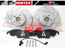 FOR AUDI S4 B8 S5 V6 V8 FRONT PERFORMANCE DIMPLED BRAKE DISCS MINTEX PADS 345mm