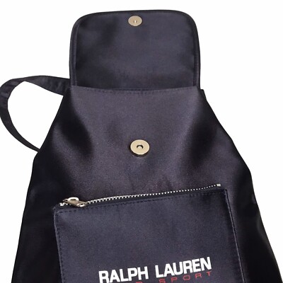 Ralph Lauren Polo Sport blue Silky Backpack Bag 13
