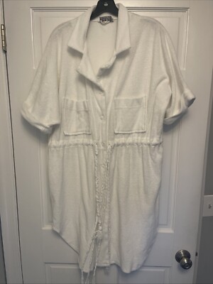 Vintage Terry Cloth button Front beach Cover Up Pockets belt Robes of ...