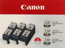 Canon 220 Black Ink Tank 3 Pack PGI-220BK 