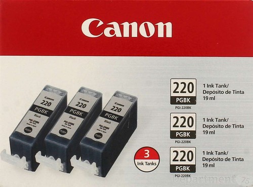 Black Ink Tank Canon Pixma PGBK 220 New In Box PGI-220BK Black Ink Tank Canon Pixma PGBK 220 New In Box PGI-220BK