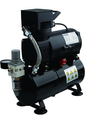 Premium Airbrush Compressor Ag426 Portable Superpower Cooling Fan & Air Tank NEW