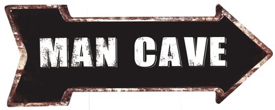 Blechschild Man Cave Deko Schild Aufschrift Dekorations Aufdruck  20 x 50