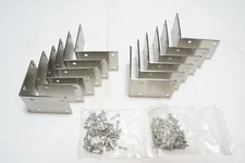 New Lot of 12 Hyever Corner Brace Angle Bracket 90 Degree 2.75x1.88x0.07" SS