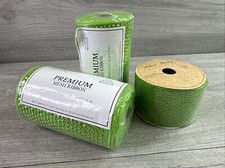 Lot Of 3 Floral Basic Mesh Green Sparkle Ribbon NEW