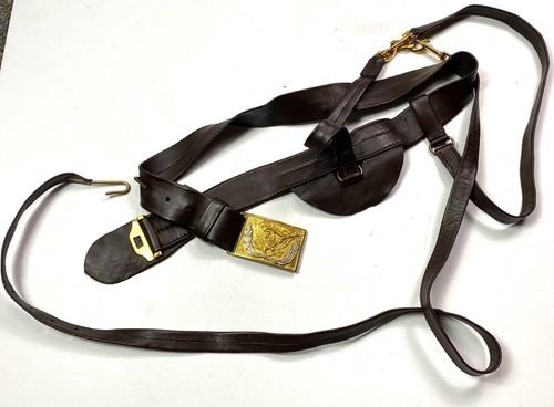 CIVIL WAR US UNION OFFICER M1851 LEATHER SWORD SABER BELT & BUCKLE