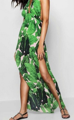 boohoo palm print dress