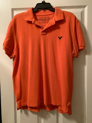 american eagle red polo shirt