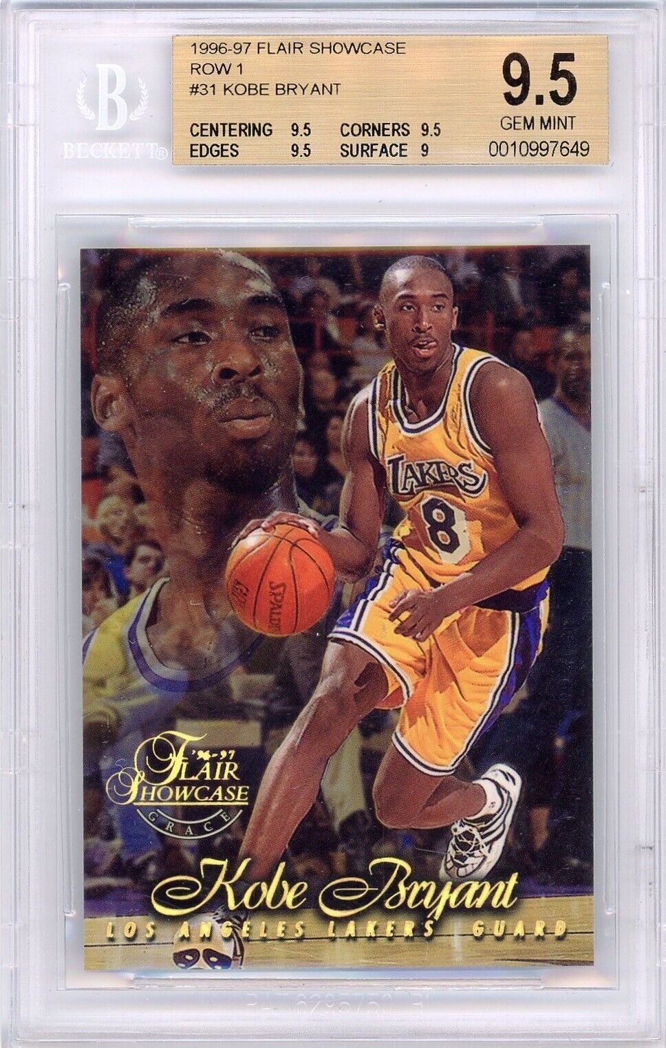 1996-97 Kobe Bryant #3 psa 8