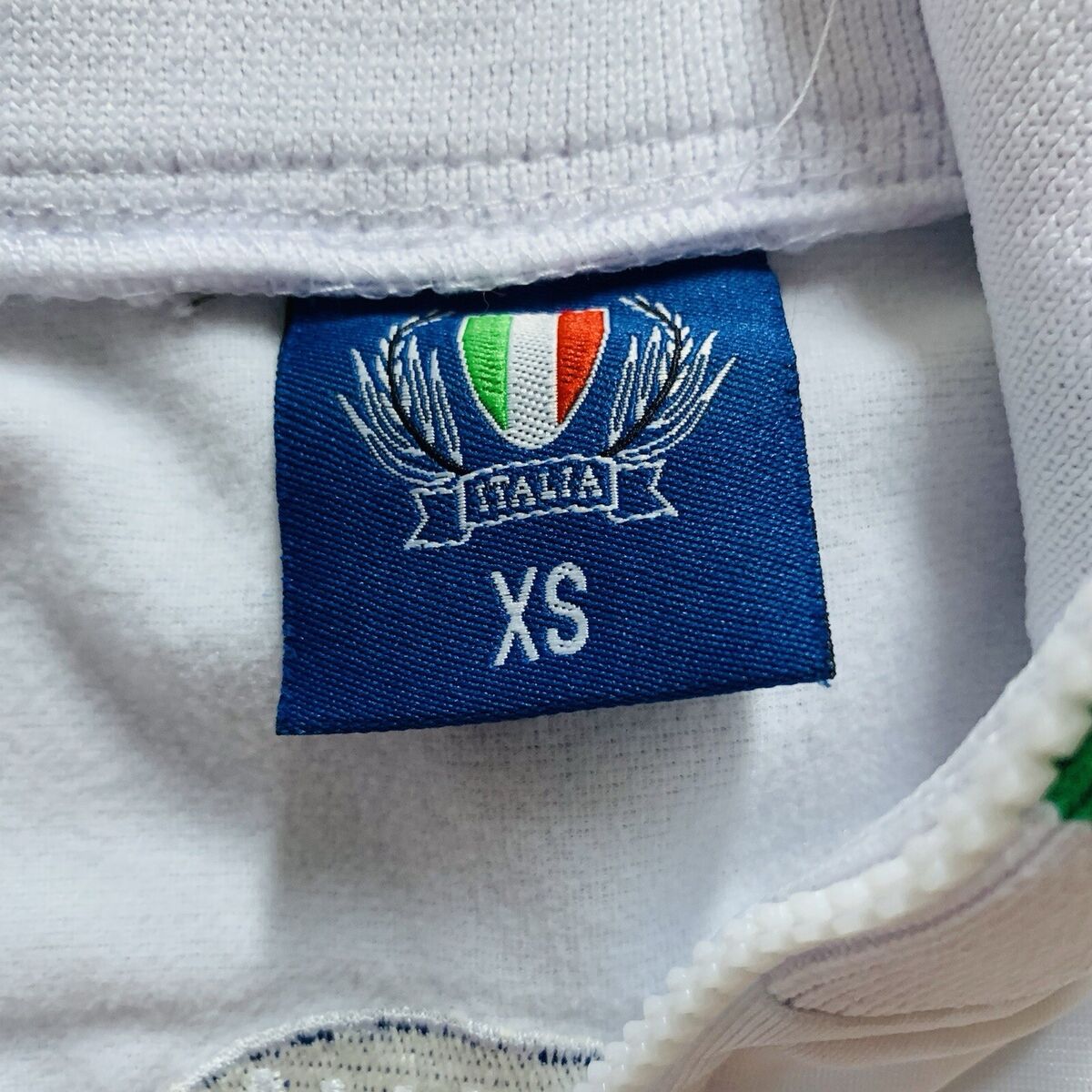 Italia Mens White Long Sleeve Collared Pockets Full Zip Italia Mens White Long Sleeve Collared Pockets Full Zip