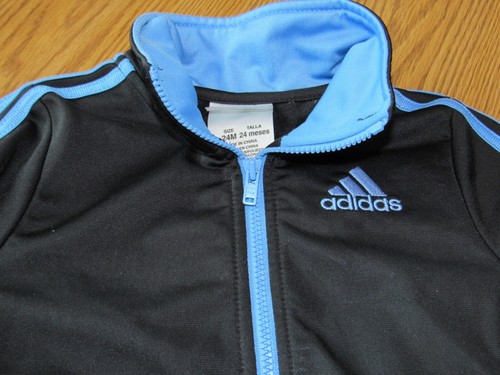 Baby Adidas Zip Up Track Jacket Black/Camo Toddler Youth 24 Month - Picture 3 of 8