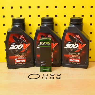 Ölwechselset Öl Ölfilter O-Ringe Motul 300V Factory 15w50 Für: KTM 890 Duke R