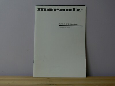 Marantz CD-32/42  Bedienungsanleitung
