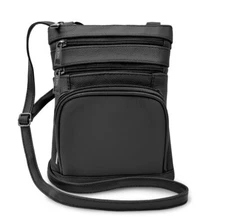 Real Leather Shoulder Bag Handbag Purse Cross Body Organizer Smart Phone Pockets