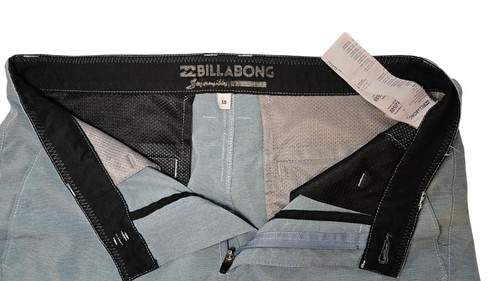 Billabong Men's Gray Blue Blocked Stripe Shorts Sz 30 - Picture 3 of 5