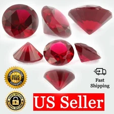 Loose Round Cut Garnet CZ Stone Single Red Cubic Zirconia Jan Birthstone Shape
