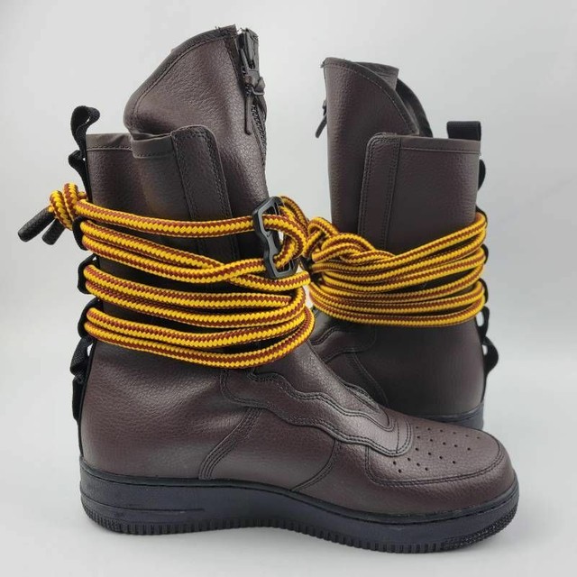 Nike Men's SF Af1 Air Force 1 Aa1128 204 Brown Leather BOOTS Size 12 for sale online | eBay