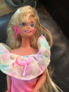 black barbie blonde hair