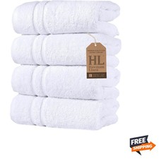 Indulge in Luxury: Set of 4 Turkish Cotton Hand Towels, 16x29 Inches