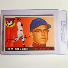 Topps 1955 Jim Bolger #179 Chicago Cubs Baseball Card High # Rookie Auto. rookie card picture