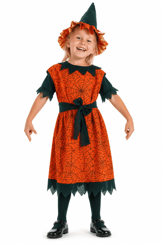 Girls Spider Witch Costume Toddler Age 2-3 Halloween Fancy Dress Outfit