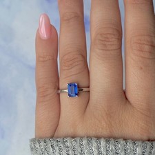 Blue Kyanite Ring / 925 Sterling Silver Ring / Healing Gemstone / Gifts for her