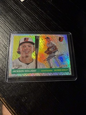 2026 Topps Chrome Jackson Holliday #67 Baltimore Orioles Serial #077/499