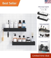 Shower Caddy - 2 Pack Adhesive Shower Organizer, Rustproof Metal Shelves, No-...