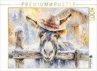 Calvendo Puzzle The Cowboy Among The Donkeys | 1000 Pieces, Finished Size 25.2 ×