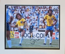 Zico, Brazil. 12x10 Personally Signed Photo