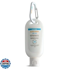 Reef Safe Sunscreen SPF 30 Mineral Travel Face Lotion, Hawaii and Mexico Appr