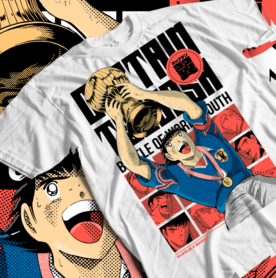CAPTAIN TSUBASA WORLD YOUTH Soccer Manga T-Shirt, Japanese