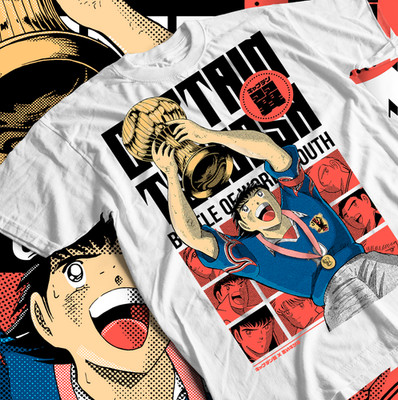 CAPTAIN TSUBASA WORLD YOUTH Soccer Manga T-Shirt, Japanese