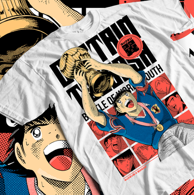 CAPTAIN TSUBASA WORLD YOUTH Soccer Manga T-Shirt, Japanese