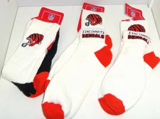 Mens Sport Novelty Socks For Bare Feet 10-13 NFL Bengals Giants Raiders New
